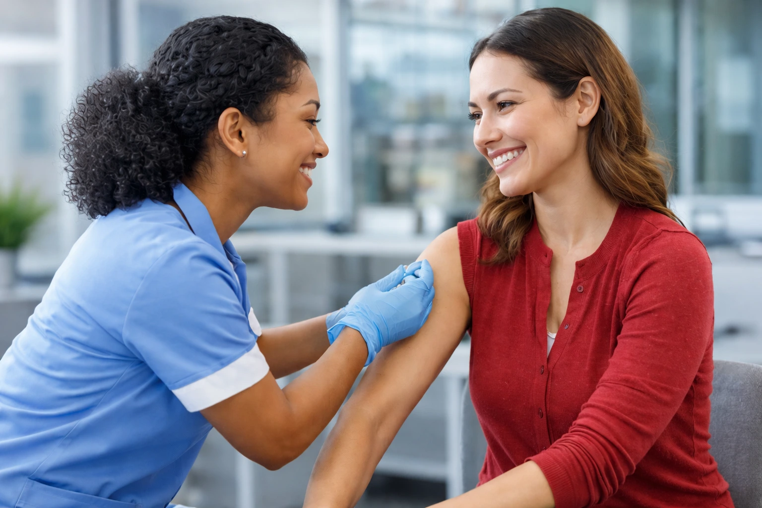 Clinician using a laptop and headset for a virtual care session